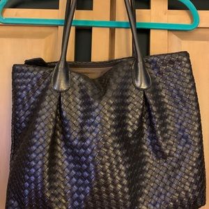 Barr + Barr Bronze Leather Weave Bag